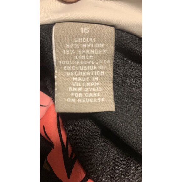 Croft & Barrow 16 Tropical Floral Vacation Tankini Top Beach - Picture 5 of 5